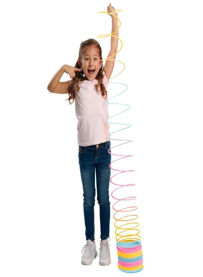 Slinky Extreme Rainbow Slinky®, Large Plastic Fidget Toy, 9-inch Tall, 7-inch Wide, Retro Spring Toy, Kids Toys for Ages 5 Up by Just Play - Image 2
